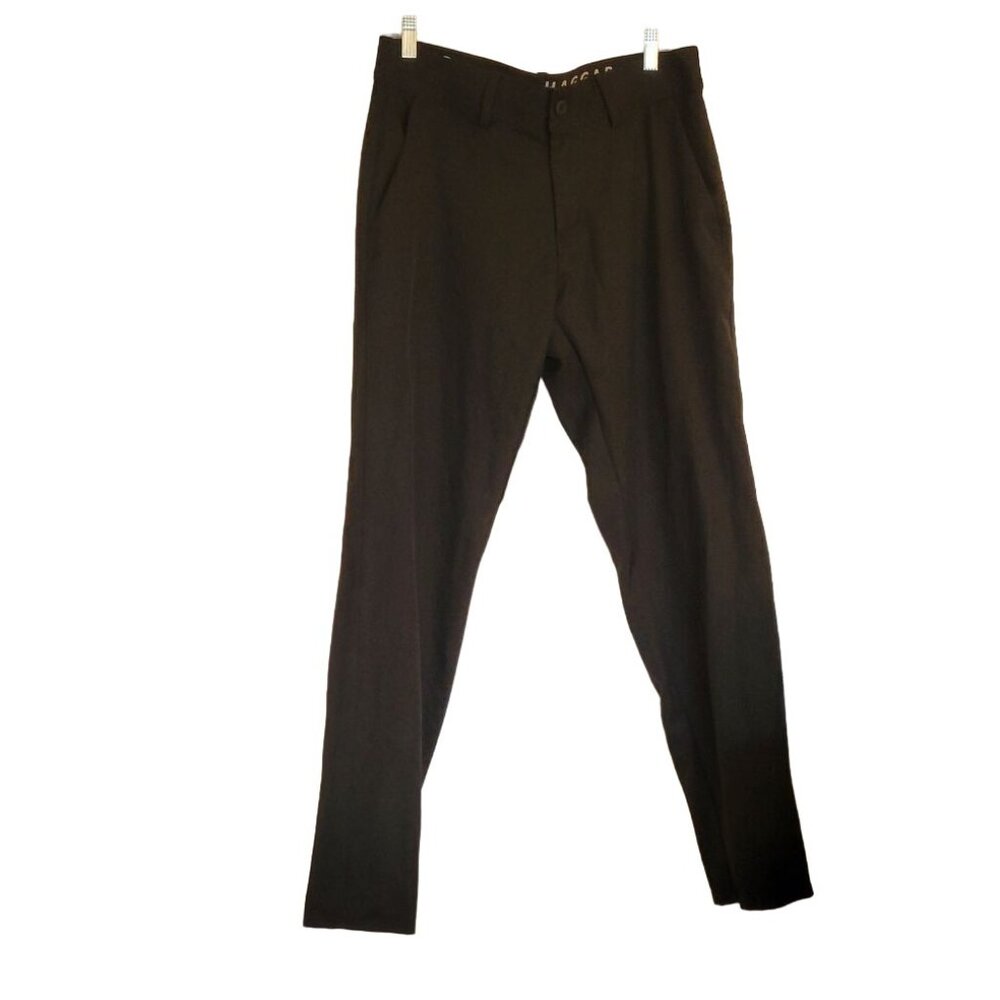 Haggar Slim Fit Manhattan Pants Size‎ 34x32 Black flex waist